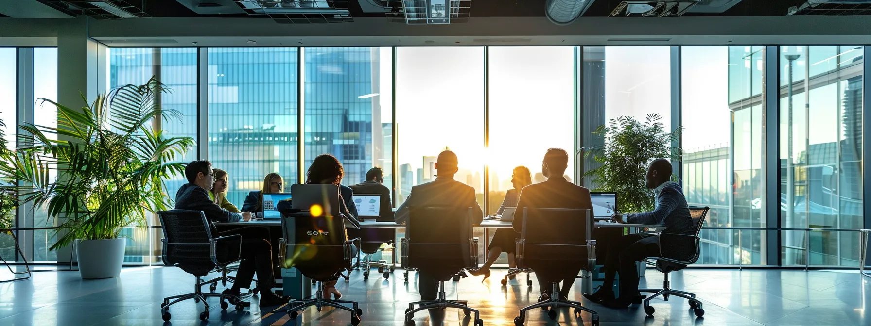 a sleek conference room filled with professionals brainstorming strategies for personalized user engagement through advanced ai tools.